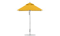 Ledge Lounger Premier Umbrella-6.5' Square-Pulley — Silver Pole-Classic Ball Finial-Single Vent-STK-R554-Sunflower Yellow