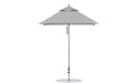 Ledge Lounger Premier Umbrella-6.5' Square-Pulley — Silver Pole-Classic Ball Finial-Single Vent-STK-R138-Cadet Grey