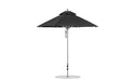 Ledge Lounger Premier Umbrella-7.5' Oct-Pulley — Silver Pole-Classic Ball Finial-Single Vent-STK-R103-Black
