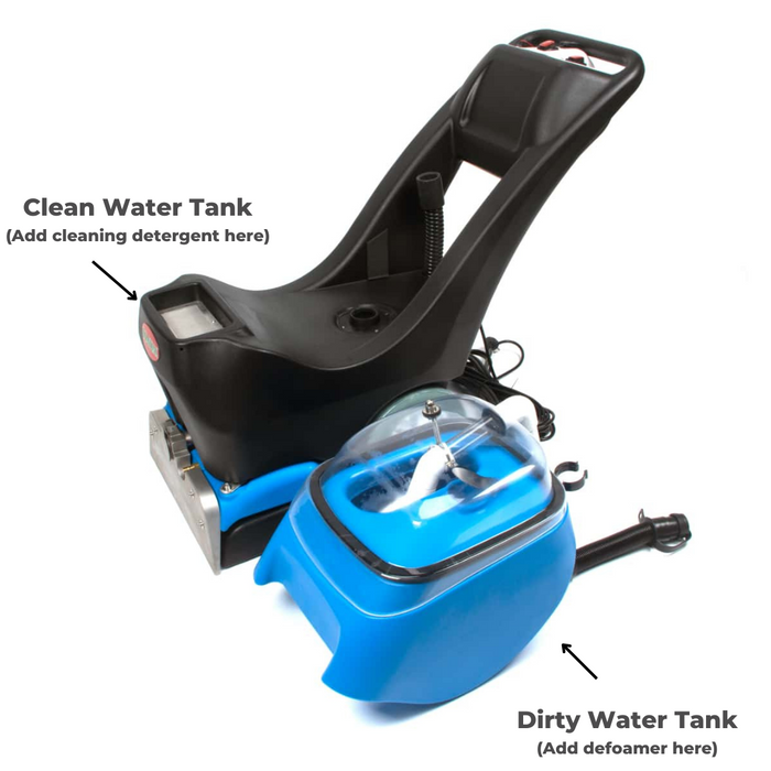 SANITMAX SM350 Commercial Carpet Extractor & Spotter, 13.8" Cleaning Width, 160 PSI, 10.5-gal Water Tank... - Close-Up