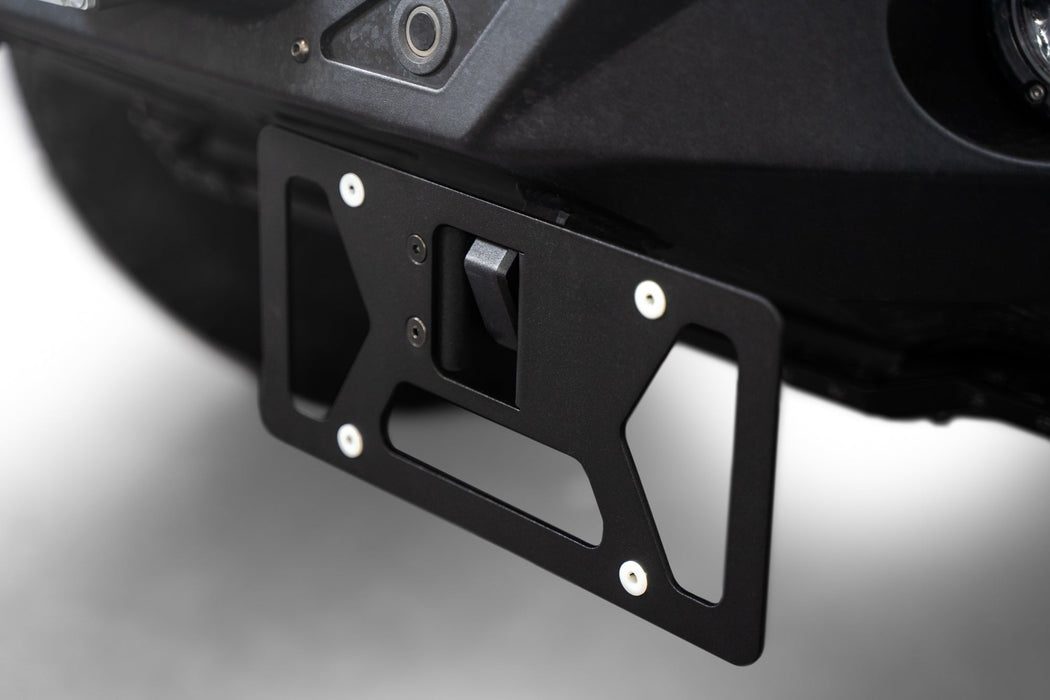 Rago Fabrication Clevis Mounted License Plate Bracket – installed on vehicle, image 3 of 13