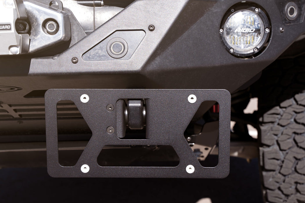Rago Fabrication Clevis Mounted License Plate Bracket – installed on vehicle, image 2 of 13