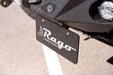 Rago Fabrication Clevis Mounted License Plate Bracket – installed on vehicle, image 11 of 13