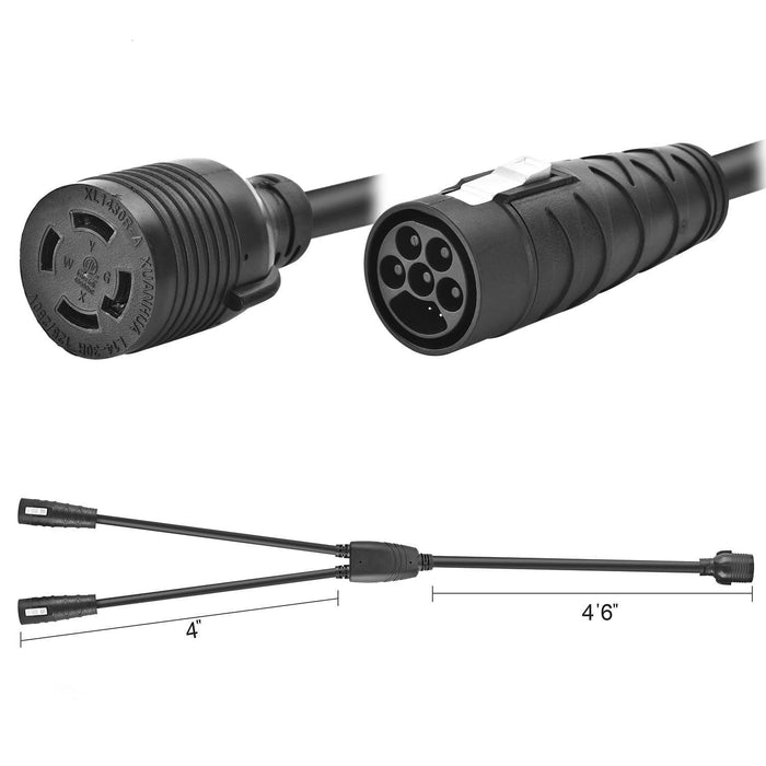 Nature's Generator Lithium 3600 Combiner Cable - Side View