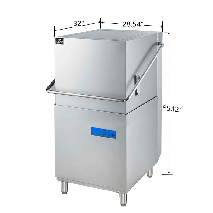 Forno Commerciale Hood Dishwasher in Stainless Steel, 26L Tank Capacity (FCMDW0031)