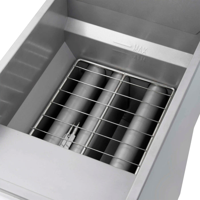 Forno Commerciale Natural Gas Deep Fryer with 3 Burners 90,000 BTU, 40 Lbs Oil Capacity, Millivolt Control (FCMGF0048)