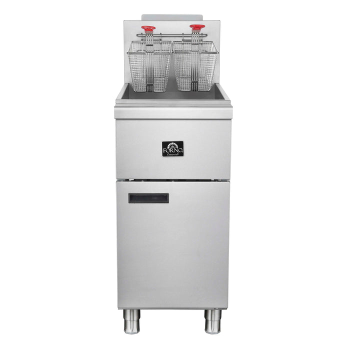 Forno Commerciale Propane Gas Deep Fryer with 4 Burners 120,000 BTU, 50 Lbs Oil Capacity, Millivolt... Kitchen Appliance