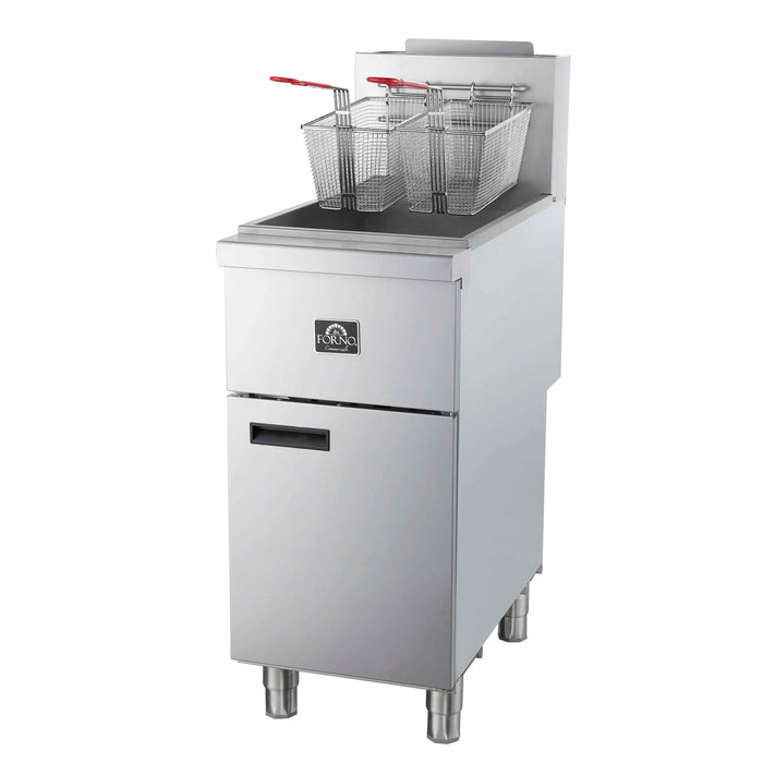 Forno Commerciale Propane Gas Deep Fryer with 4 Burners 120,000 BTU, 50 Lbs Oil Capacity... Kitchen Appliance - Detail View