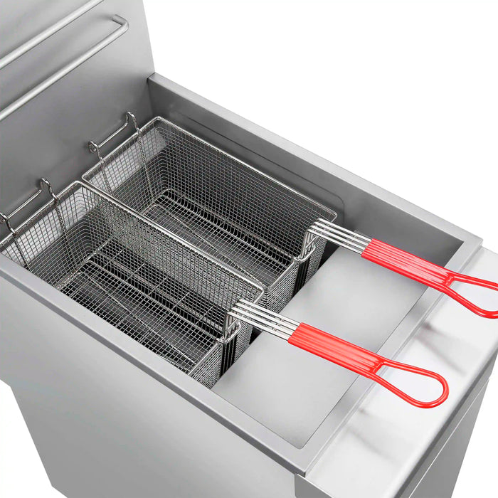 Forno Commerciale Propane Gas Deep Fryer with 4 Burners 120,000 BTU, 50 Lbs Oil Capacity... Kitchen Appliance - Dimensions