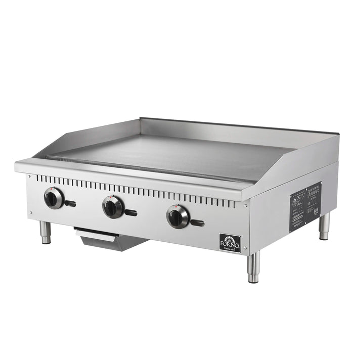 Forno Commerciale 36-Inch Gas Griddle in Stainless Steel (FCMGG0055-36)