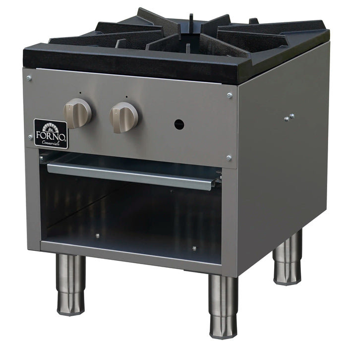 Forno Commerciale 18-Inch Gas Stock Pot Range with 1 Powerful 3-Ring Burner, 80,000 BTU in Durable... - Lifestyle View