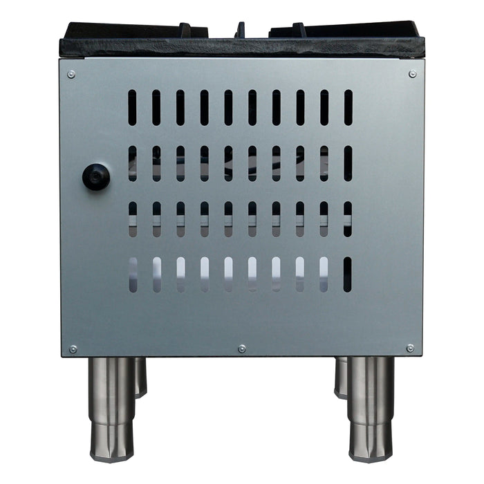 Forno Commerciale 18-Inch Gas Stock Pot Range with 2 Powerful 3-Ring Burners, 160,000 BTU in Durable Stainless Steel and Heavy-Duty Cast Iron Grates (FCMSP0094-18)