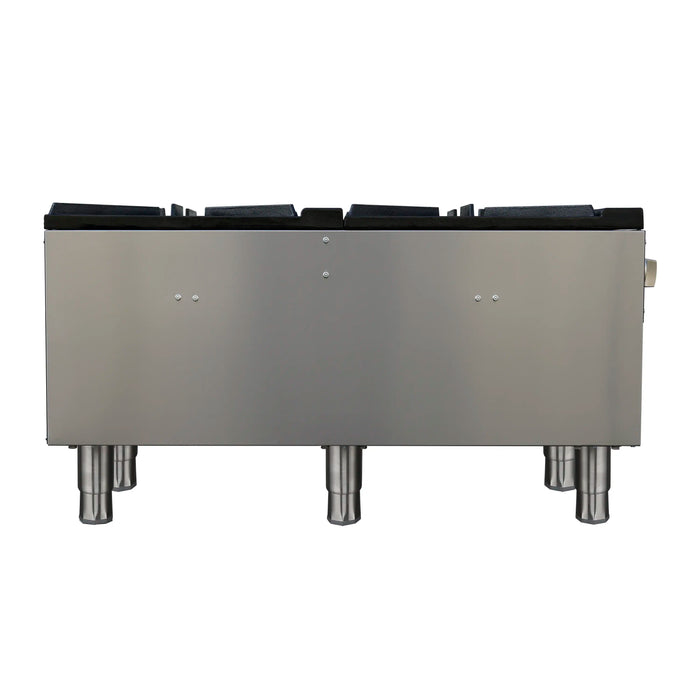 Forno Commerciale 18-Inch Gas Stock Pot Range with 2 Powerful 3-Ring Burners, 160,000 BTU in Durable Stainless Steel and Heavy-Duty Cast Iron Grates (FCMSP0094-18)