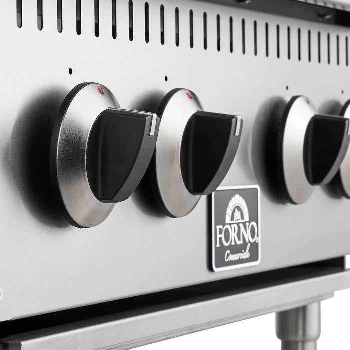 Forno Commerciale 24-Inch Gas Hotplate in Stainless Steel (FCMHP0079-24)