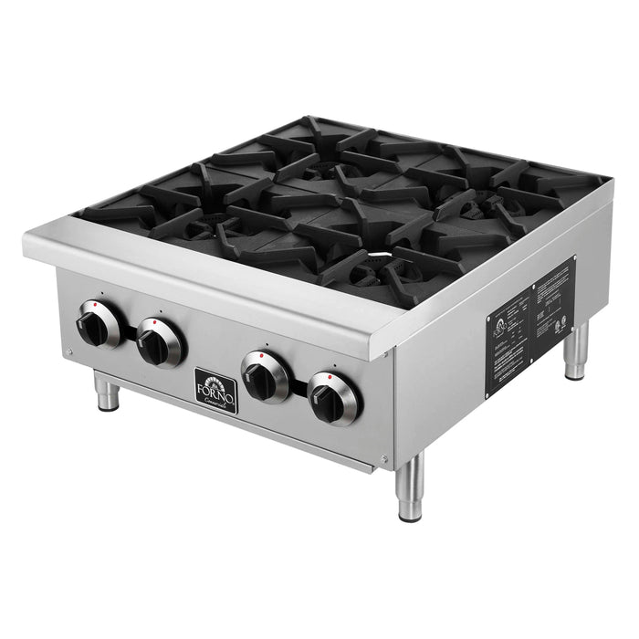 Forno Commerciale 24-Inch Gas Hotplate in Stainless Steel (FCMHP0079-24)