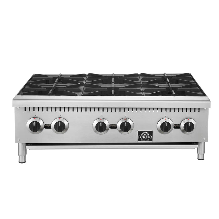 Forno Commerciale 36-Inch Gas Hotplate in Stainless Steel (FCMHP0079-36)