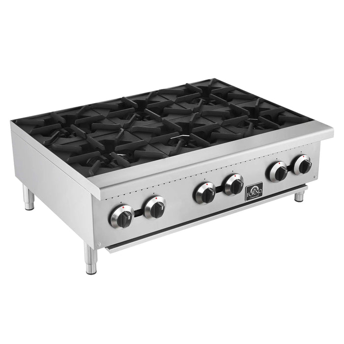 Forno Commerciale 36-Inch Gas Hotplate in Stainless Steel (FCMHP0079-36)