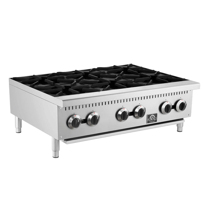 Forno Commerciale 36-Inch Gas Hotplate in Stainless Steel (FCMHP0079-36)