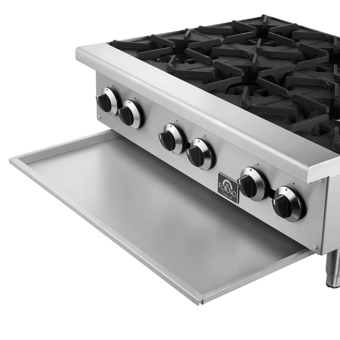 Forno Commerciale 36-Inch Gas Hotplate in Stainless Steel (FCMHP0079-36)