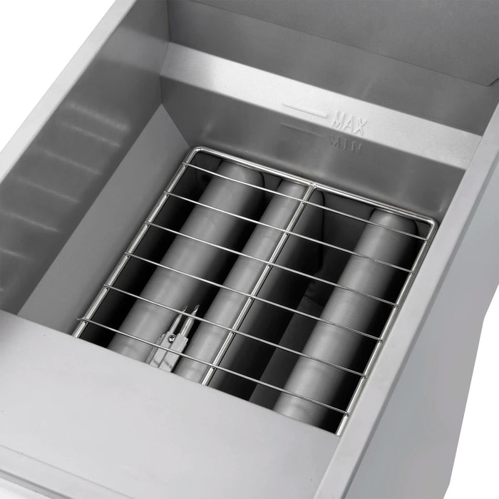 Forno Commerciale Propane Gas Deep Fryer with 3 Burners 90,000 BTU, 40 Lbs Oil Capacity (FCMGF0016)