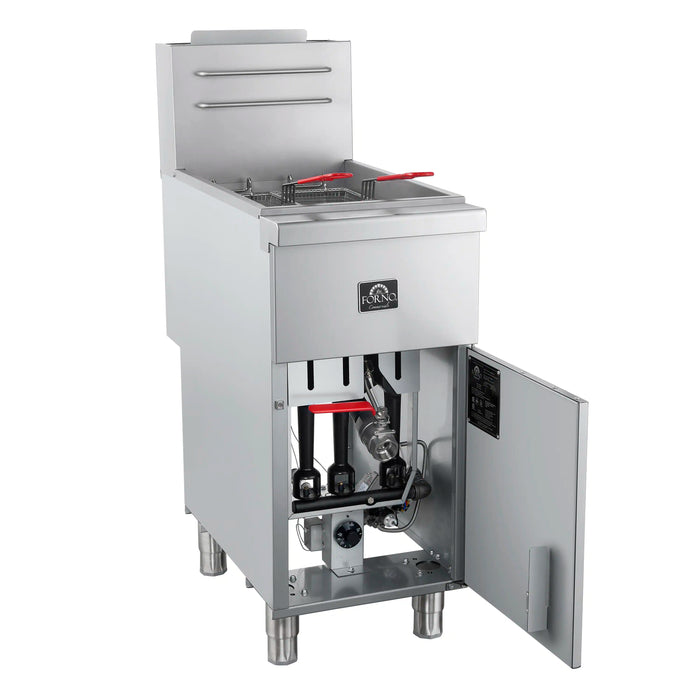 Forno Commerciale Propane Gas Deep Fryer with 3 Burners 90,000 BTU, 40 Lbs Oil Capacity (FCMGF0016)