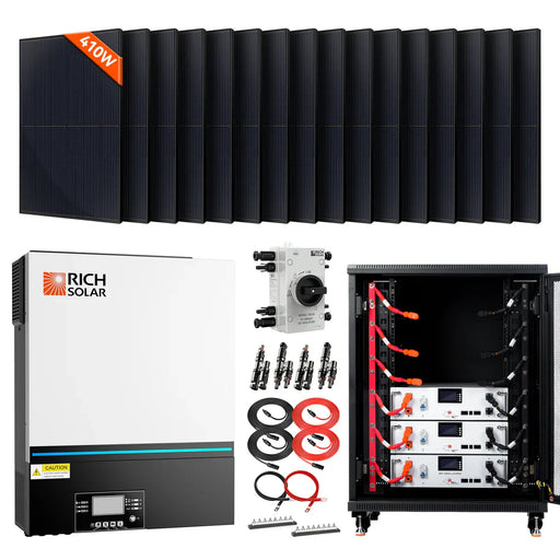 Green Vista Living Rich Solar Complete Off-Grid Solar Kit RS-H6548 | 8000W PV Input 48V 120VAC Output