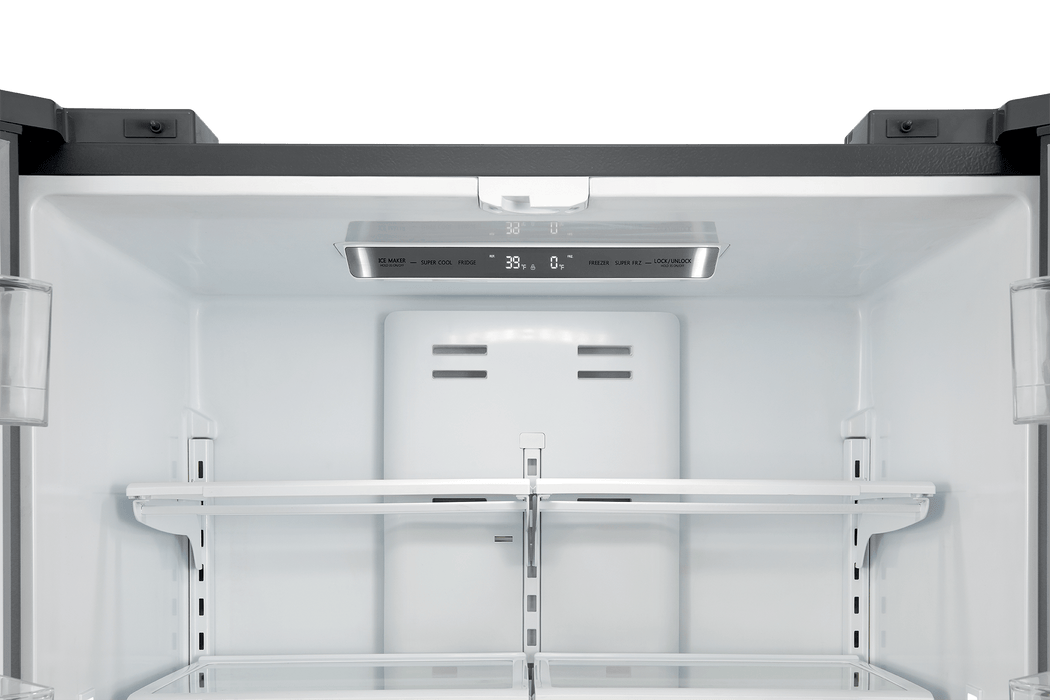 Cosmo 4-Piece Appliance Package - 36-Inch Dual Fuel Range, Wall Mount Range Hood Hood, Dishwasher and Refrigerator in Stainless Steel (COS-4PKG-072) Cosmo
