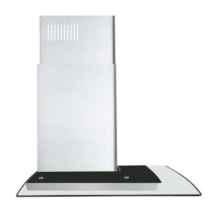 Cosmo 30-Inch 380 CFM Ductless Wall Mount Range Hood in Stainless Steel with Tempered Glass (COS-668WRC75-DL) Cosmo