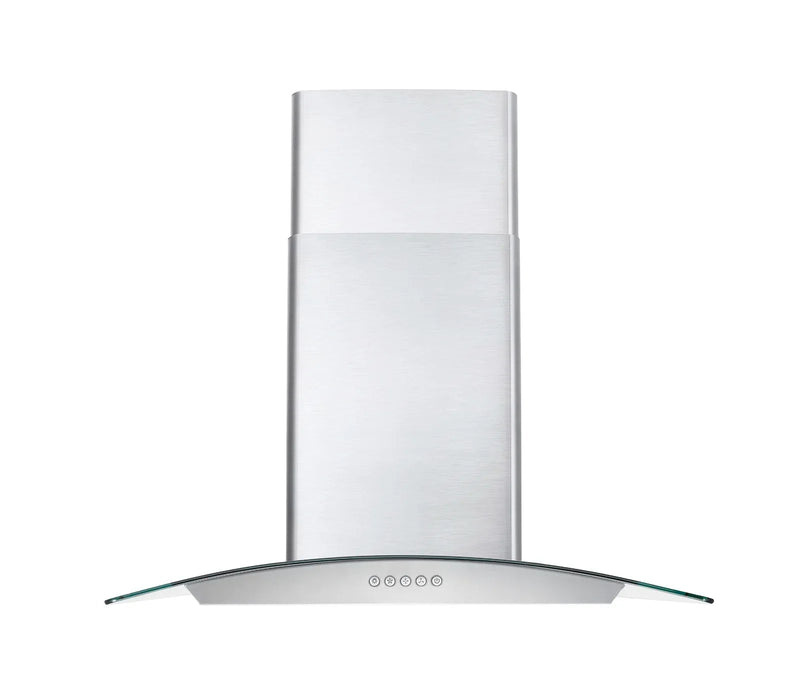 Cosmo 30-Inch 380 CFM Ductless Wall Mount Range Hood in Stainless Steel with Tempered Glass (COS-668WRC75-DL) Cosmo