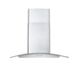 Cosmo 30-Inch 380 CFM Ductless Wall Mount Range Hood in Stainless Steel with Tempered Glass (COS-668WRC75-DL) Cosmo