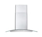 Cosmo 30-Inch 380 CFM Ducted Wall Mount Range Hood in Stainless Steel with Tempered Glass (COS-668WRC75) Cosmo