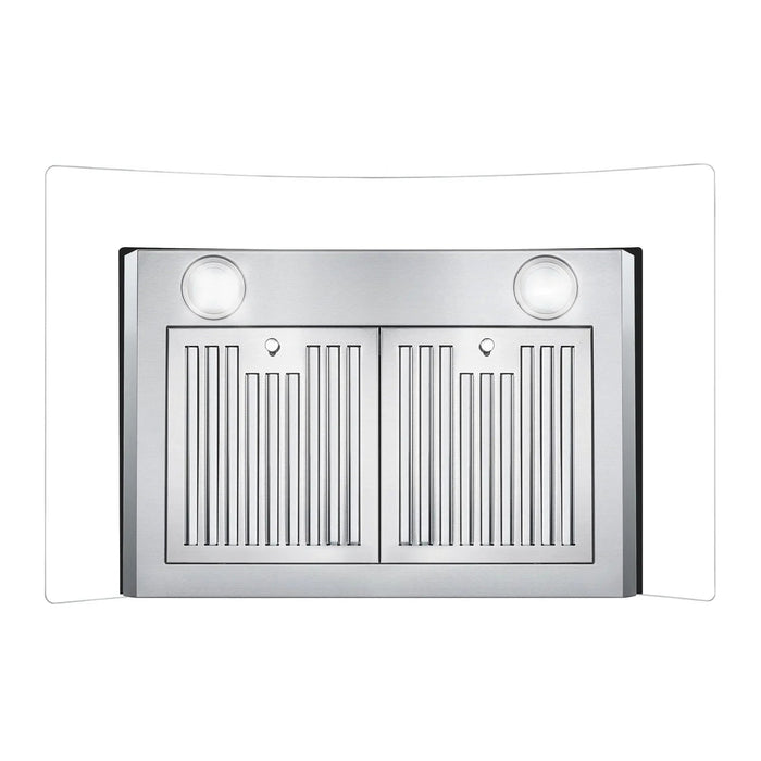 Cosmo 30-Inch 380 CFM Ducted Wall Mount Range Hood in Stainless Steel with Tempered Glass (COS-668WRC75) Cosmo