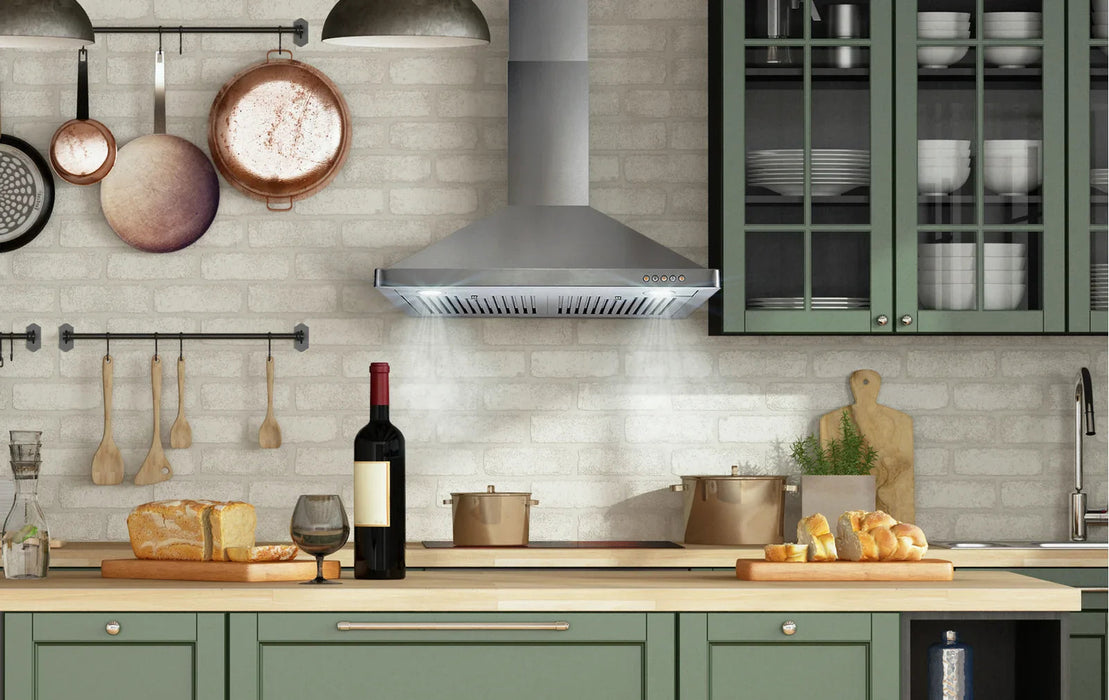 Cosmo 30-Inch Ductless Wall Mount Range Hood in Stainless Steel (COS-63175-DL) Cosmo