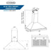 Cosmo 30-Inch Ductless Wall Mount Range Hood in Stainless Steel (COS-63175-DL) Cosmo
