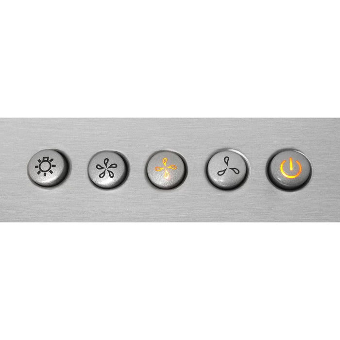 Cosmo 36-Inch  Ductless Wall Mount Range Hood in Stainless Steel with Tempered Glass (COS-668A900-DL) Cosmo