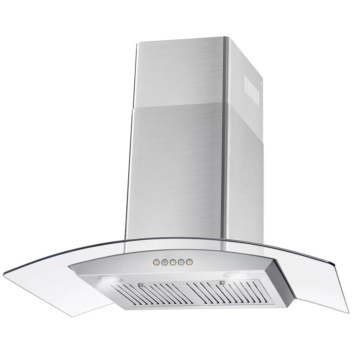 Cosmo 4-Piece Appliance Package - 36-Inch Dual Fuel Range, Wall Mount Range Hood, Dishwasher and Refrigerator in Stainless Steel (COS-4PKG-060) Cosmo