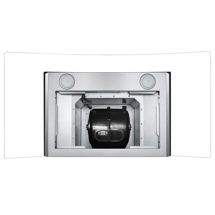 Cosmo 36-Inch  Ductless Wall Mount Range Hood in Stainless Steel with Tempered Glass (COS-668A900-DL) Cosmo