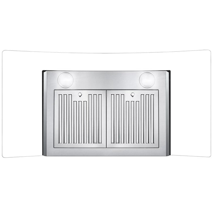 Cosmo 4-Piece Appliance Package - 36-Inch Dual Fuel Range, Wall Mount Range Hood, Dishwasher and Refrigerator in Stainless Steel (COS-4PKG-204) Cosmo