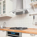 Cosmo 4-Piece Appliance Package - 36-Inch Dual Fuel Range, Wall Mount Range Hood, Dishwasher and Refrigerator in Stainless Steel (COS-4PKG-204) Cosmo