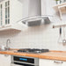 Cosmo 36-Inch  Ductless Wall Mount Range Hood in Stainless Steel with Tempered Glass (COS-668A900-DL) Cosmo