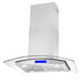 Cosmo 30-Inch 380 CFM Ductless Island Range Hood in Stainless Steel with Tempered Glass (COS-668ICS750-DL) Cosmo