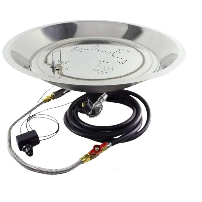 The Outdoor Greatroom Crystal Fire Plus Round Gas Fire Pit Burner