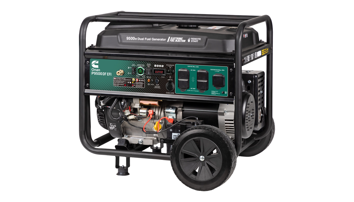Cummins - A075C509 - Onan P9500DF EFI Dual-Fuel Portable Generator - Front View
