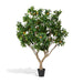 Faux Orange Tree with Weighted Black Pot, 98" D-019-3-520-16H - front view