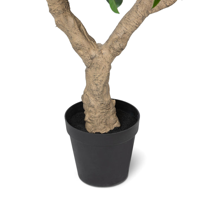 Faux Orange Tree with Weighted Black Pot, 98" D-019-3-520-16H - side view