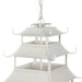 Peace Pagoda Chandelier, Cream D-069-3-584-12C - back view