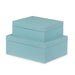 Park Hill Collection St. Tropez Decorative Boxes, Set of 2 – Mistral Blue