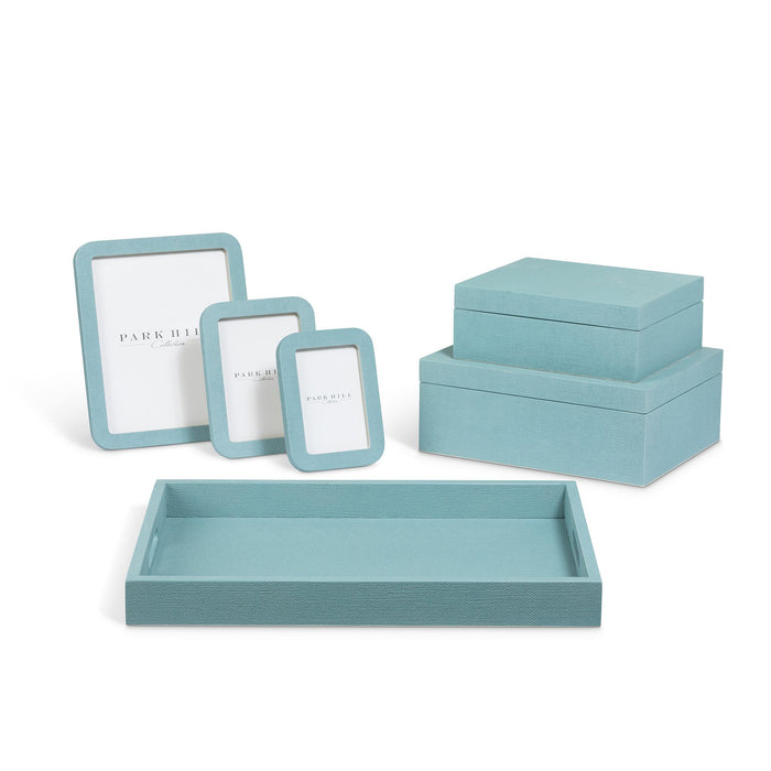 Park Hill Collection St. Tropez Decorative Boxes, Set of 2 – Mistral Blue (view 10)