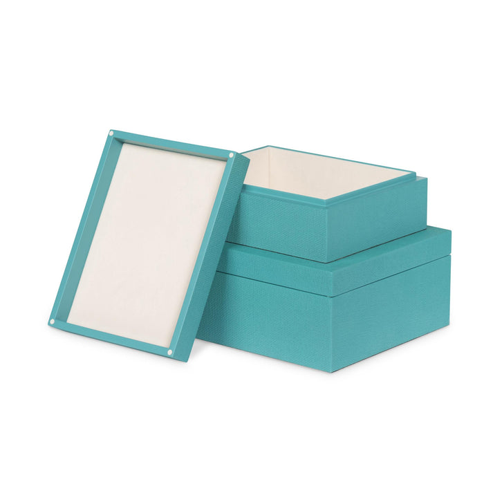 Park Hill Collection St. Tropez Decorative Boxes, Set of 2 – Emerald Shores (view 12)