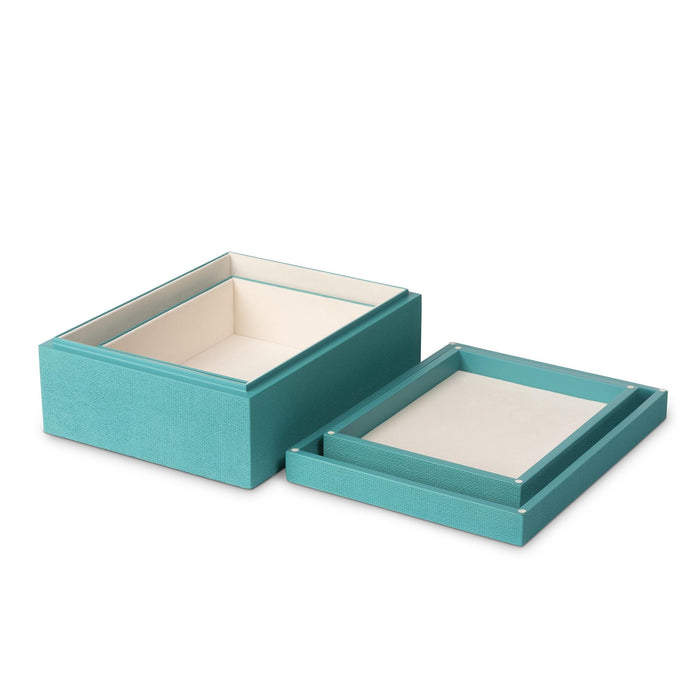Park Hill Collection St. Tropez Decorative Boxes, Set of 2 – Emerald Shores (view 14)
